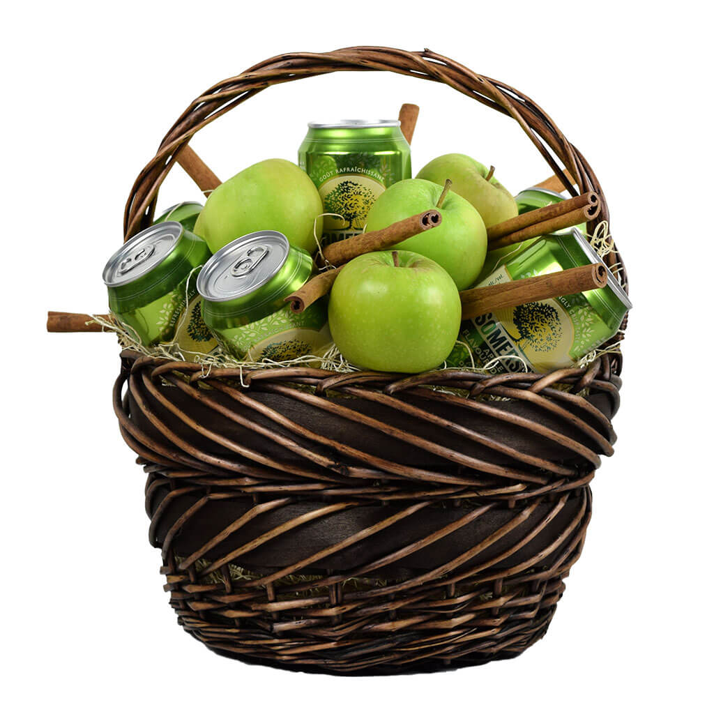 Gourmet Gifts Green Apple Cider Garden Gift Basket