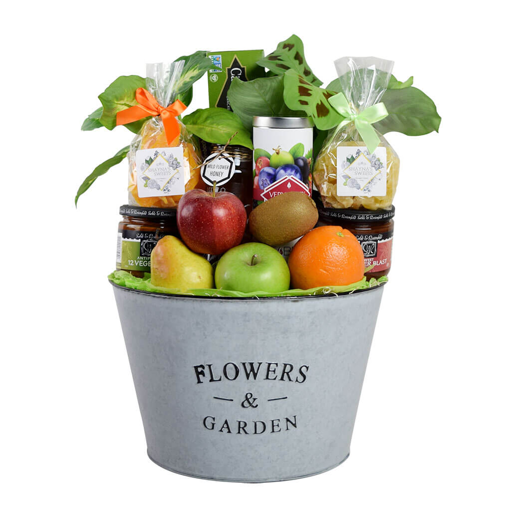 Morning Tea & Fresh Fruit Gift Basket Gourmet Gift