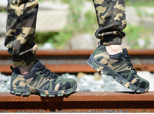 camouflage steel toe work boots