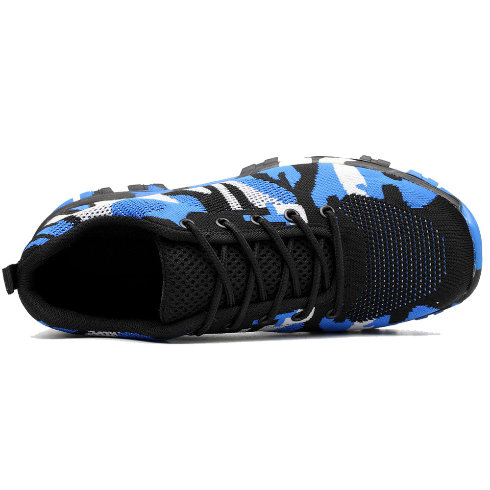 blue camo steel toe shoes
