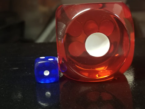 16mm dice with 50mm dice