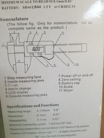 digital caliper instructions
