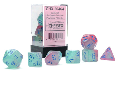 gemini gel green-pink dice set
