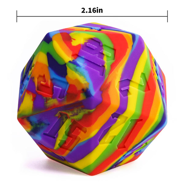 Jumbo Rainbow D20 Novelty Dice Plush