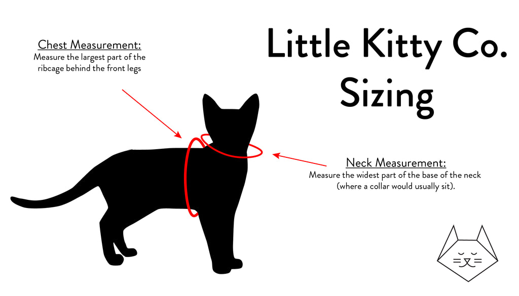 travel cat harness size chart