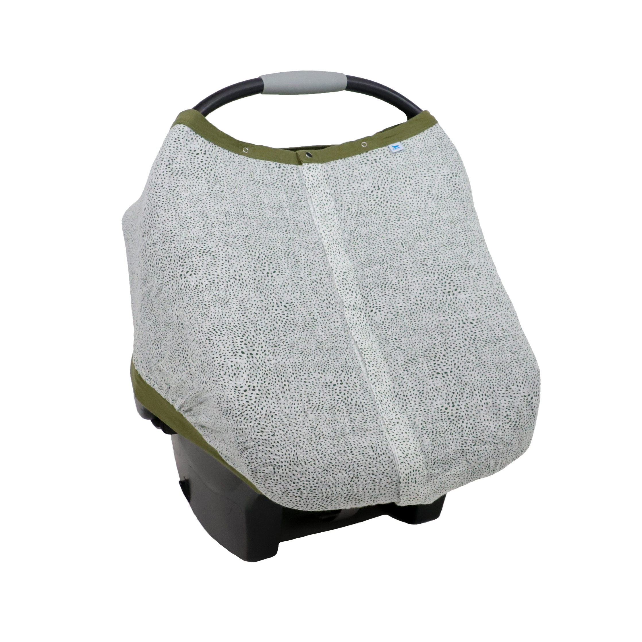 Cotton Muslin Car Seat Canopy - Green Seed - Little Unicorn Canada product image