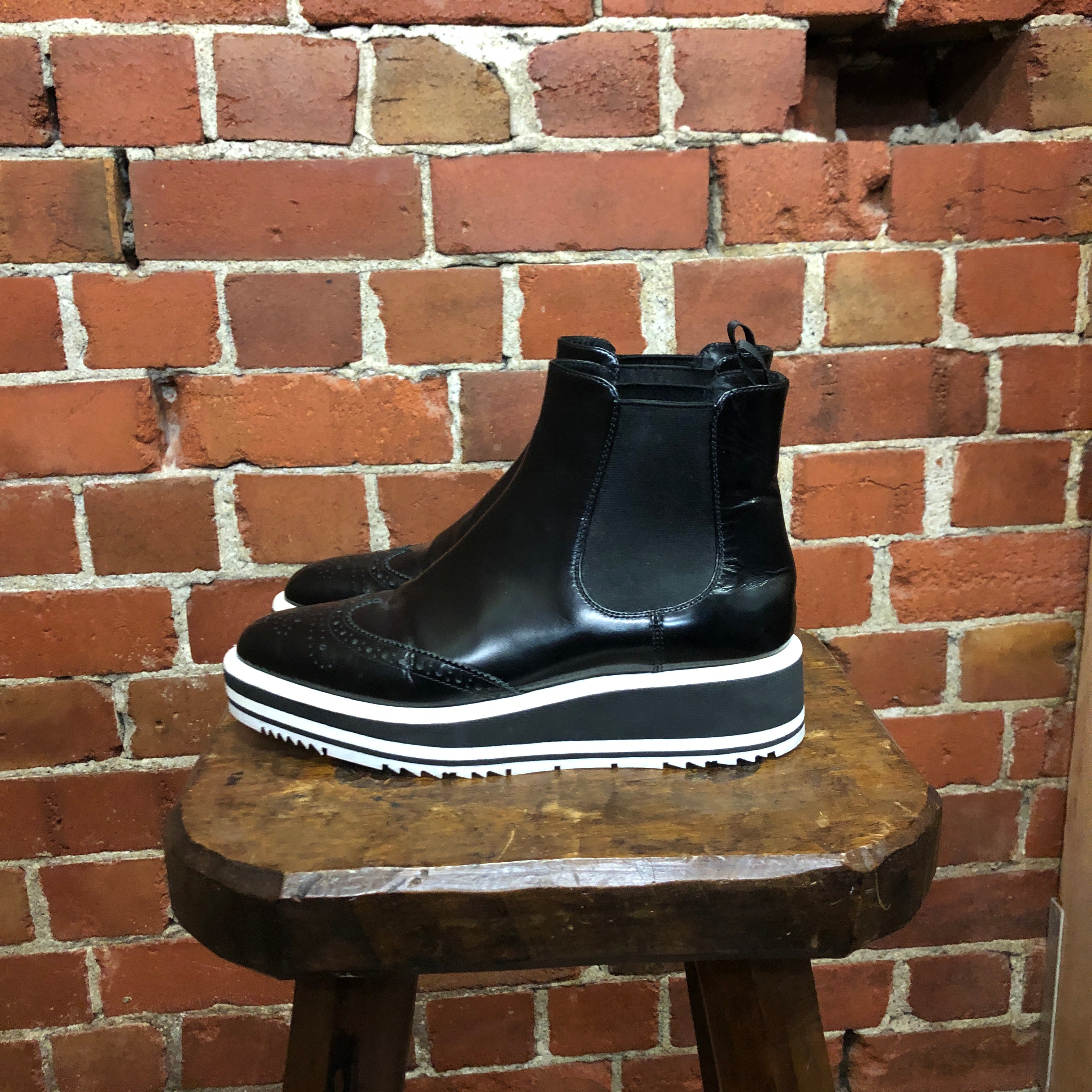 PRADA leather sneaker boots 37 – Wellington Hunters and Collectors