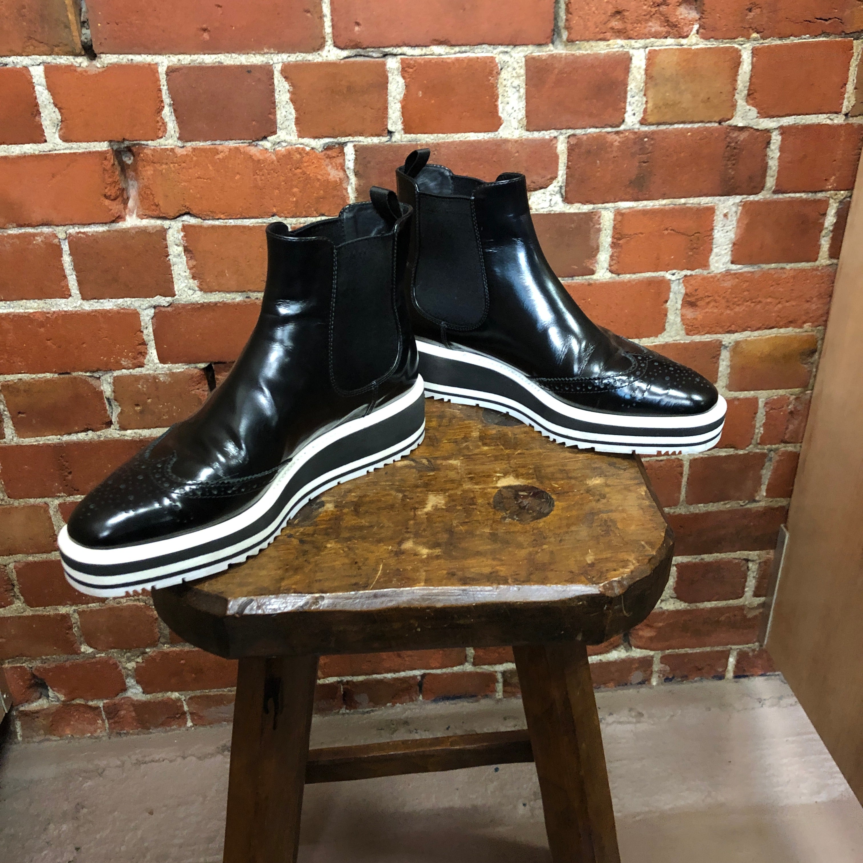 PRADA leather sneaker boots 37 – Wellington Hunters and Collectors