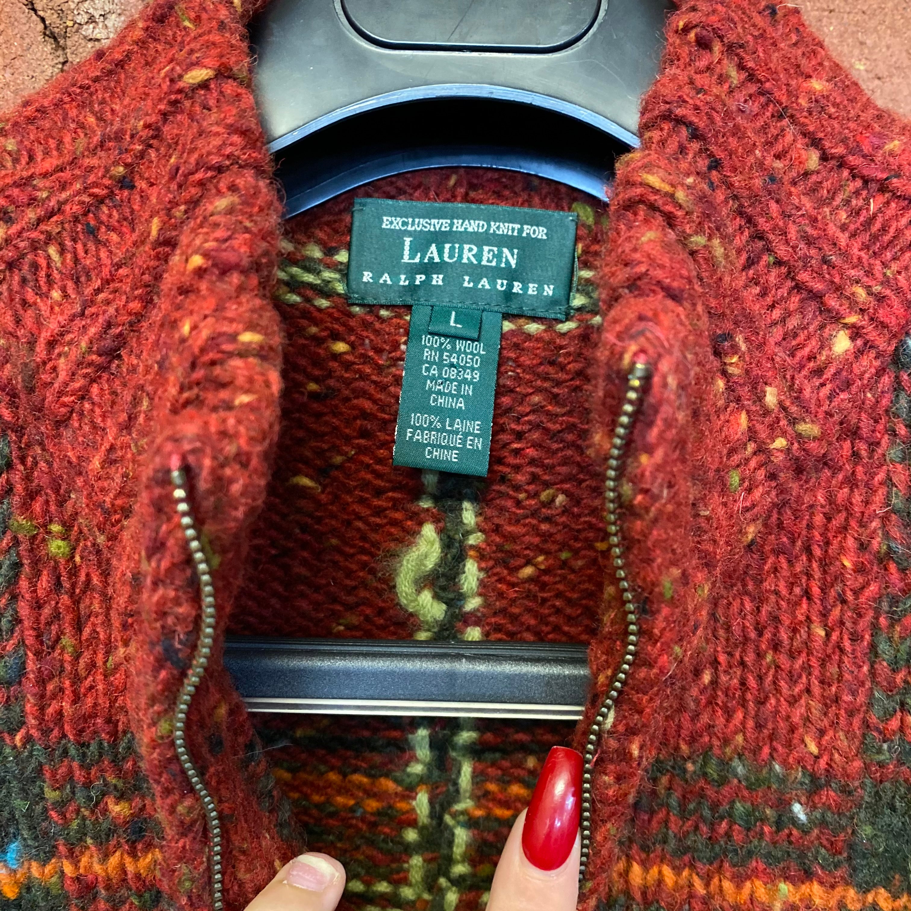 RALPH LAUREN Hand Knitted tartan thick jumper – Wellington Hunters and  Collectors