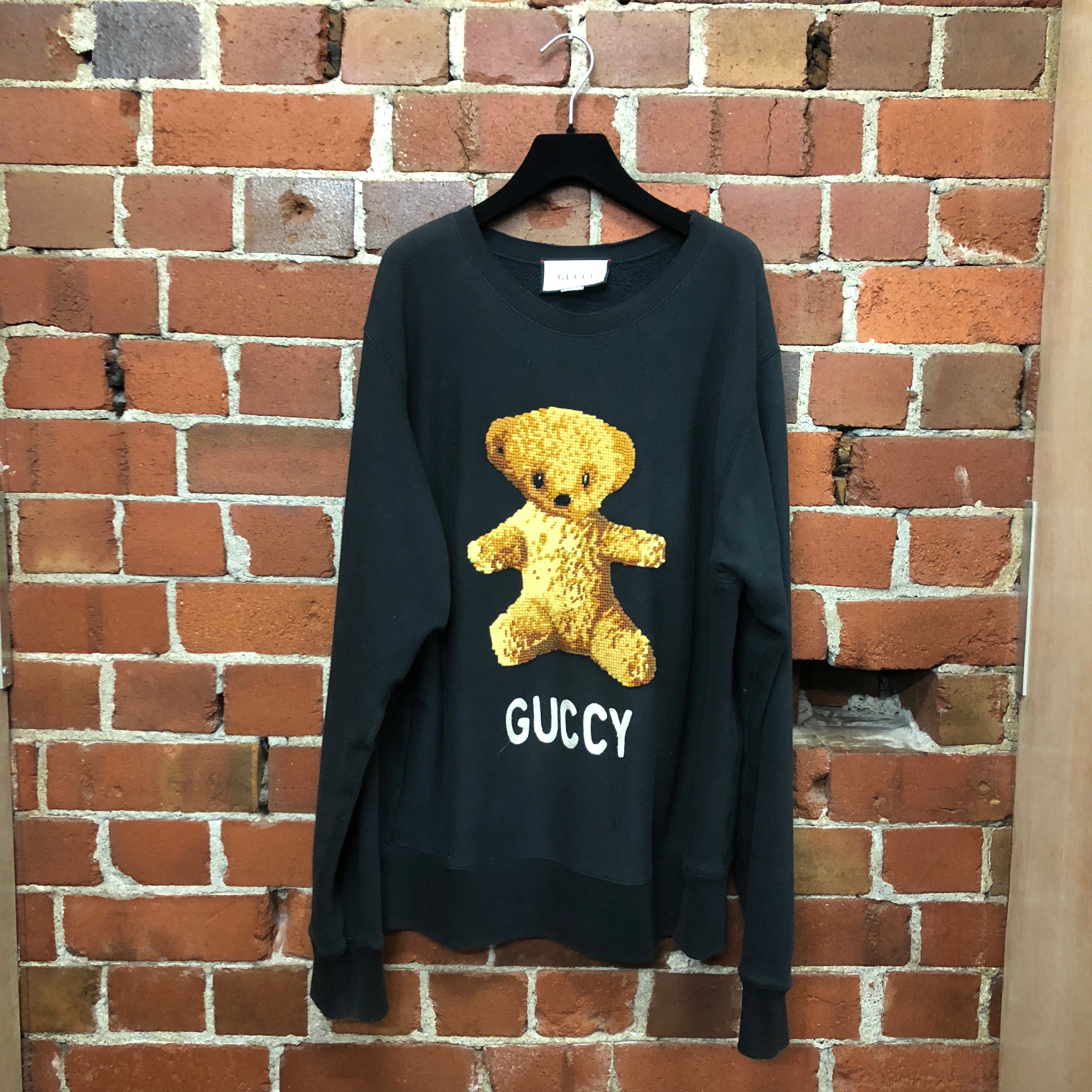 GUCCI cross stitched teddy bear sweatshirt – Wellington Hunters and  Collectors