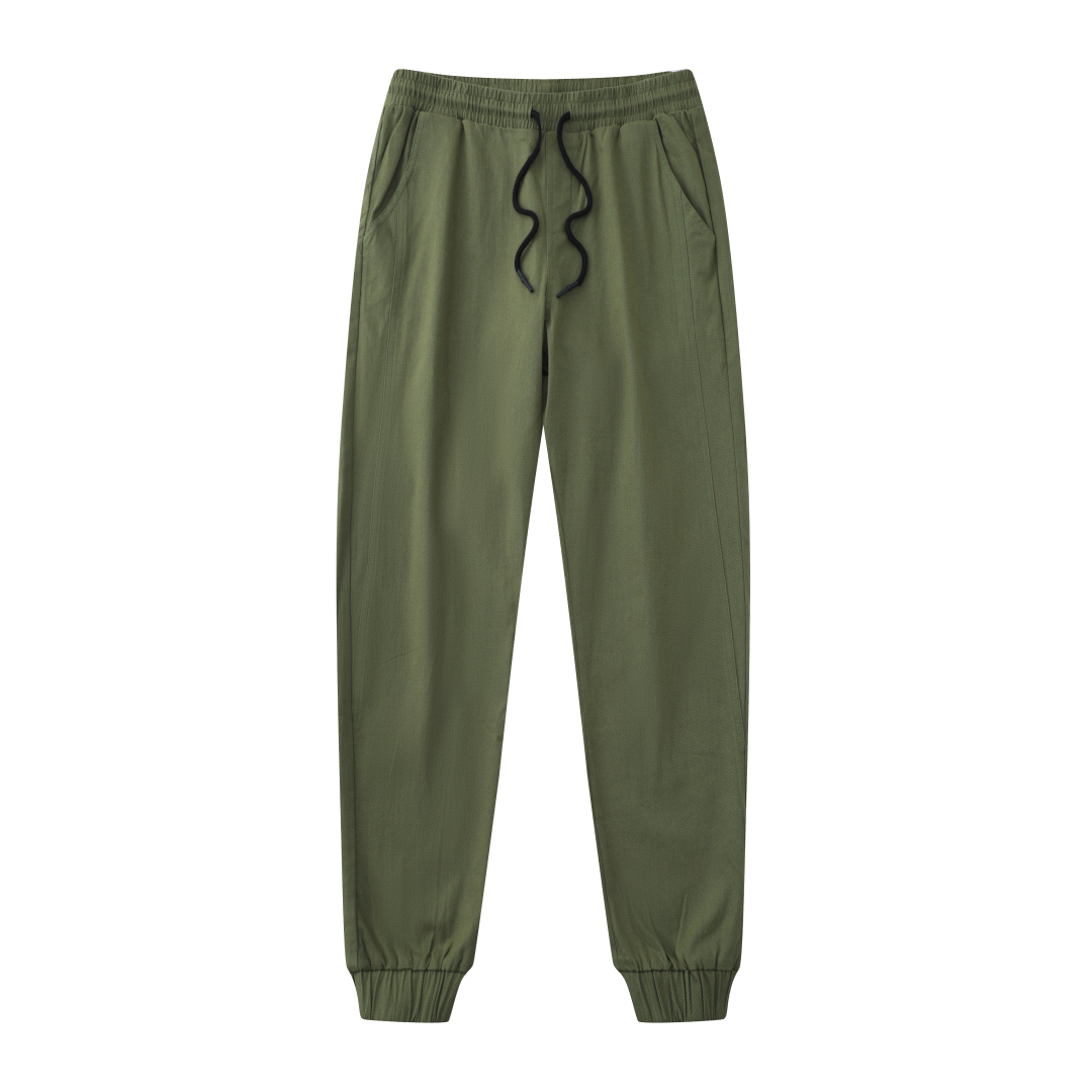 Comfortable Tapered Fit Joggers In Army Green – gentoni