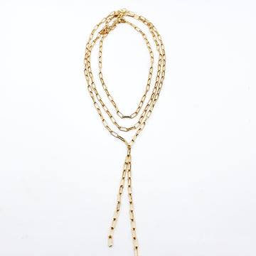 14K Gold Paperclip Medium Necklace – David's House of Diamonds