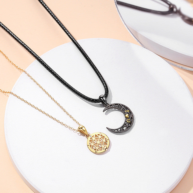 moon and sun necklace couple