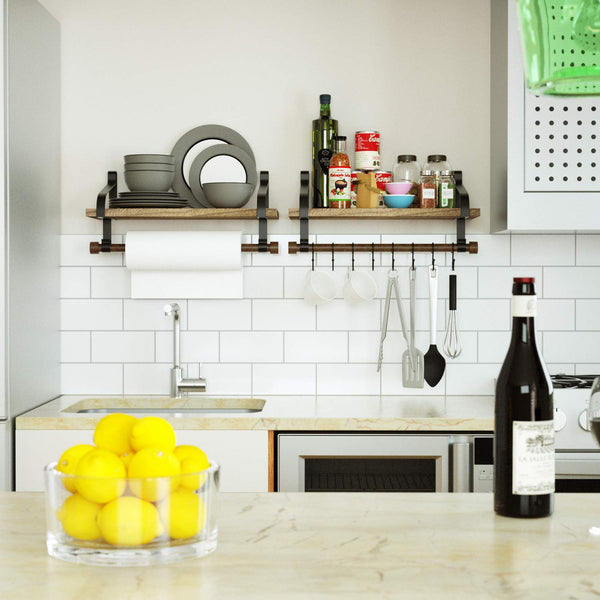 Kitchen wall shelves