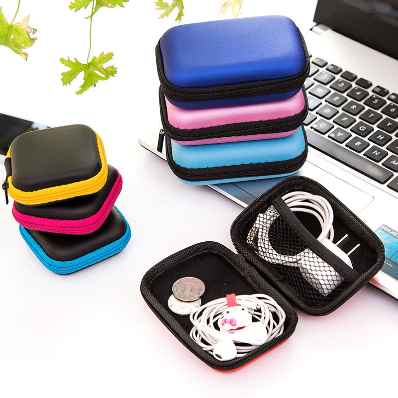 Home Headphone Holder Storage Box Carry Hard Case Headphone Accessories Storage Bag Earplugs USB Cable Organizer Storage Box