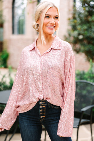 pink sequin barbie inpired blouse