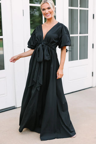 black maxi dress for wedding