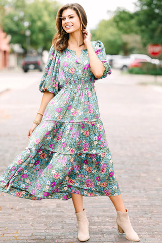 floral midi dress