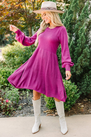 plum purple sweater dress