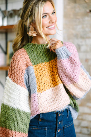 colorblock sweater