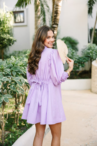 Lavender Purple Tie Back Dress