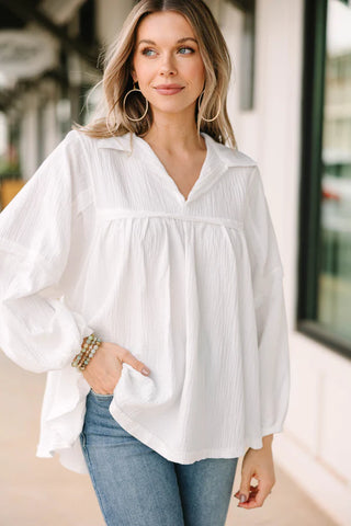 White Babydoll Top