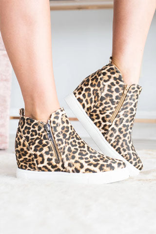 wedge sneakers leopard