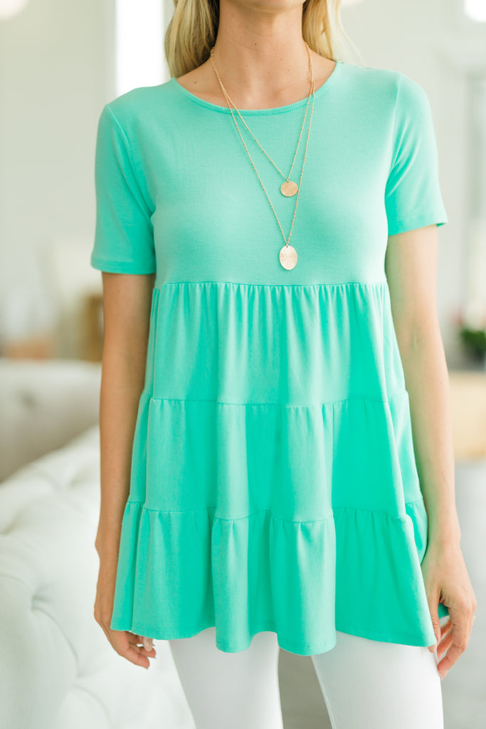 This Is The Answer Mint Green Babydoll Top – Shop The Mint