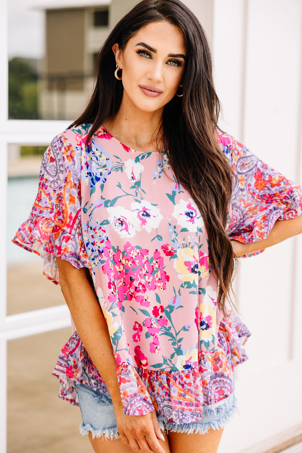 Think About It Rose Pink Floral Blouse – Shop The Mint