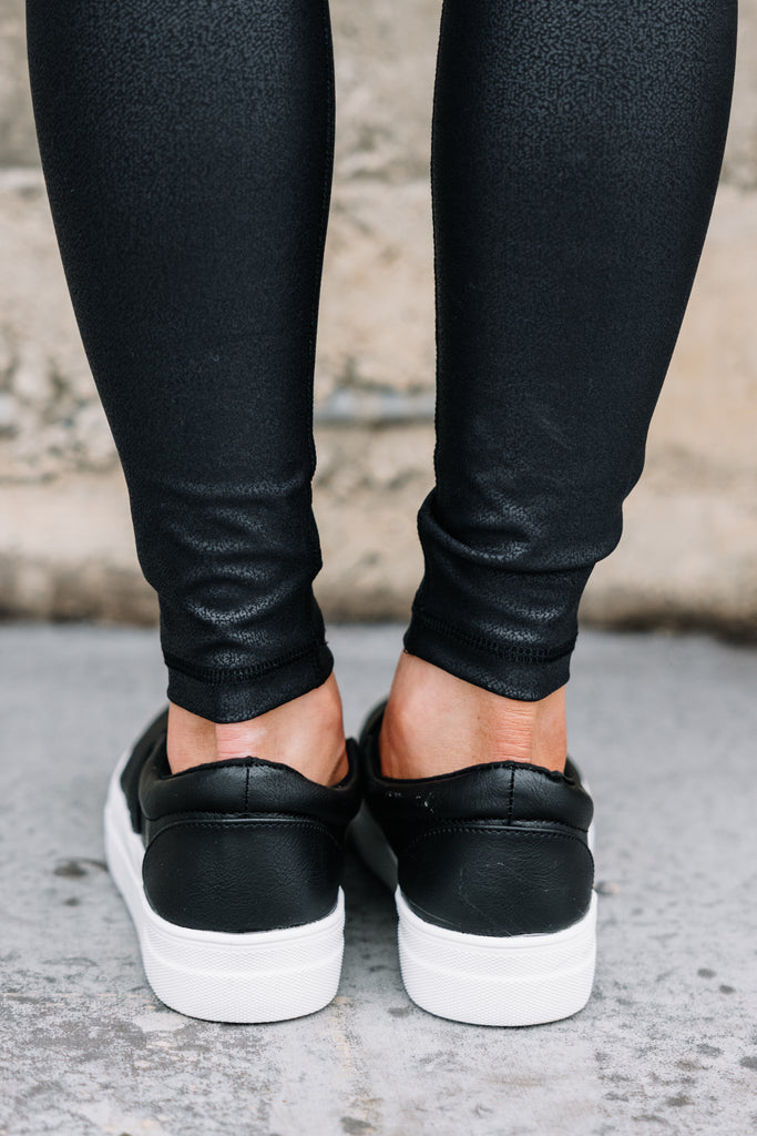 Sassy Black Platform Sneakers - Boutique Shoes – Shop The Mint