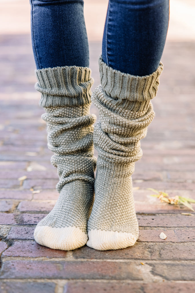 More Than You Know Sage Green Boot Socks – Shop The Mint