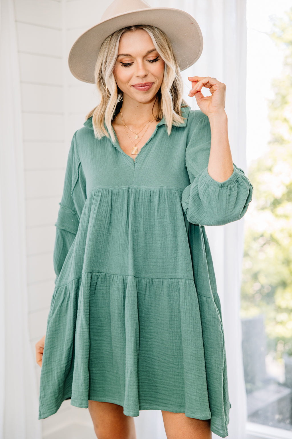 Know Who You Are Teal Blue Tiered Dress – Shop The Mint