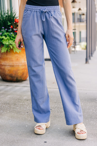 Make A Choice Denim Blue Quilted Pants – Shop the Mint