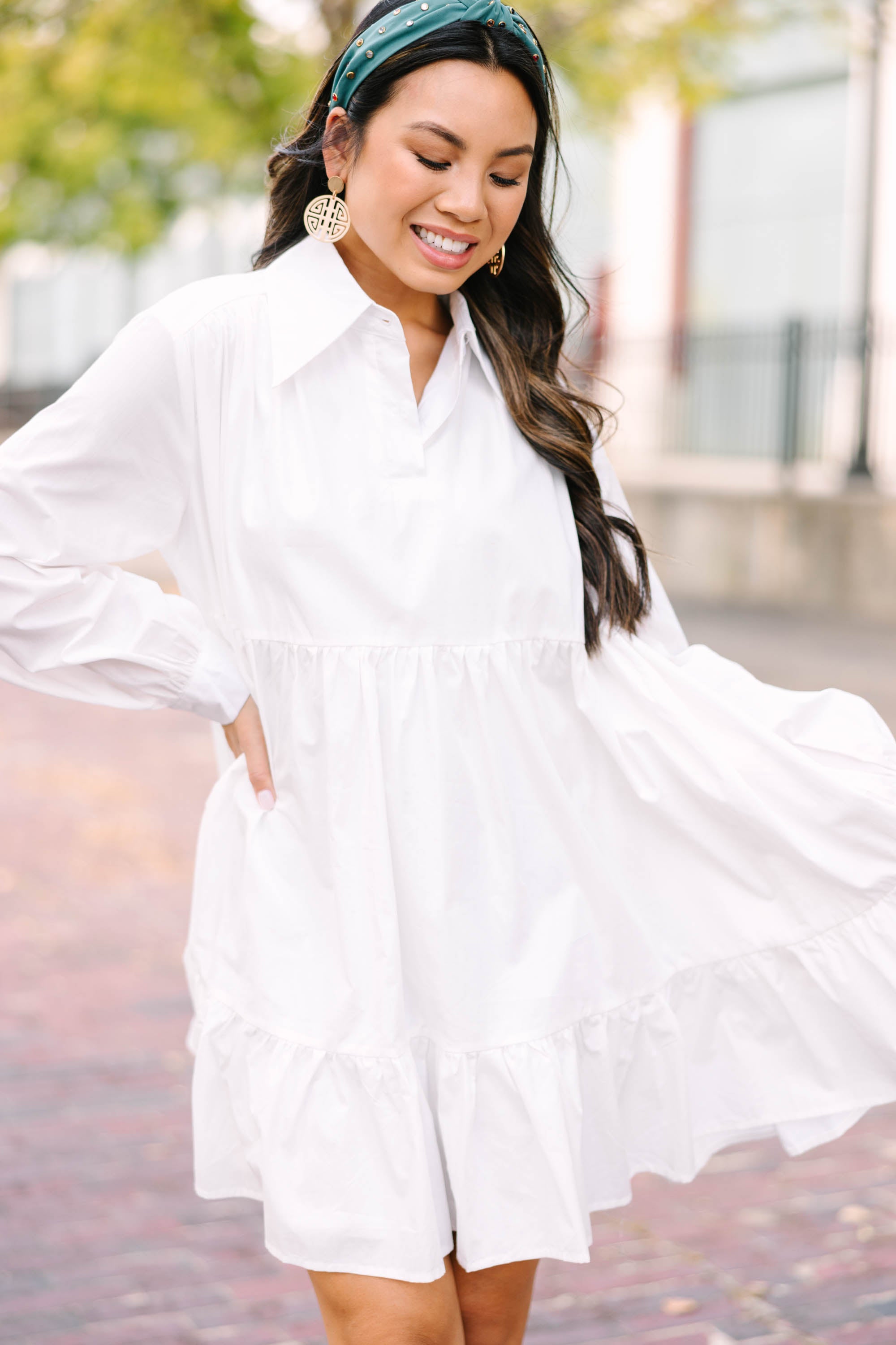 The Mint Julep Boutique - Need You More White Babydoll Dress | Modvisor