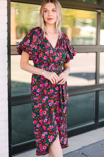 Dance For Hours Navy Blue Ditsy Floral Dress – Shop the Mint