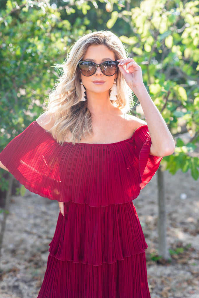 Sexy Classy Burgundy Red Off The Shoulder Dress $68 – Shop The Mint