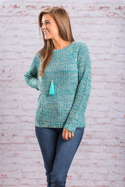 Staying In Sweater, Blue – The Mint Julep Boutique