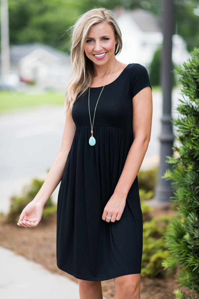 Couldn't Love You More Black Empire Dress – The Mint Julep Boutique