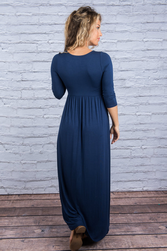 Always Be Mine Maxi Dress, Navy – The Mint Julep Boutique