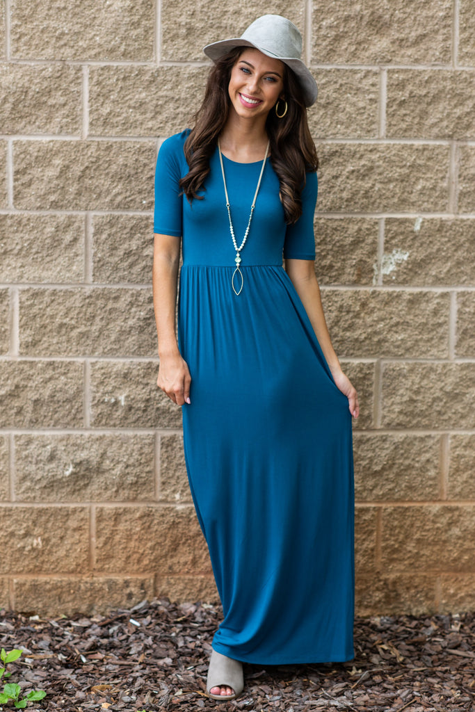 On The Lookout Maxi Dress, Teal – The Mint Julep Boutique