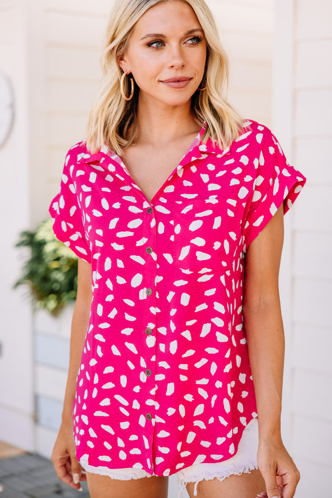 hot pink blouse