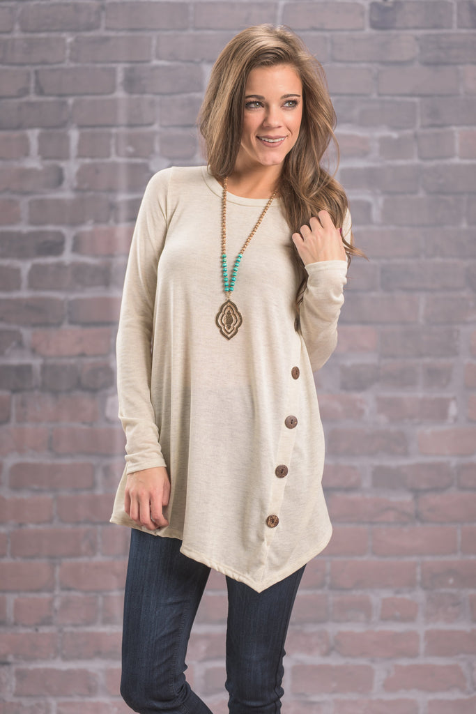 Side To Side Top, Oatmeal – The Mint Julep Boutique