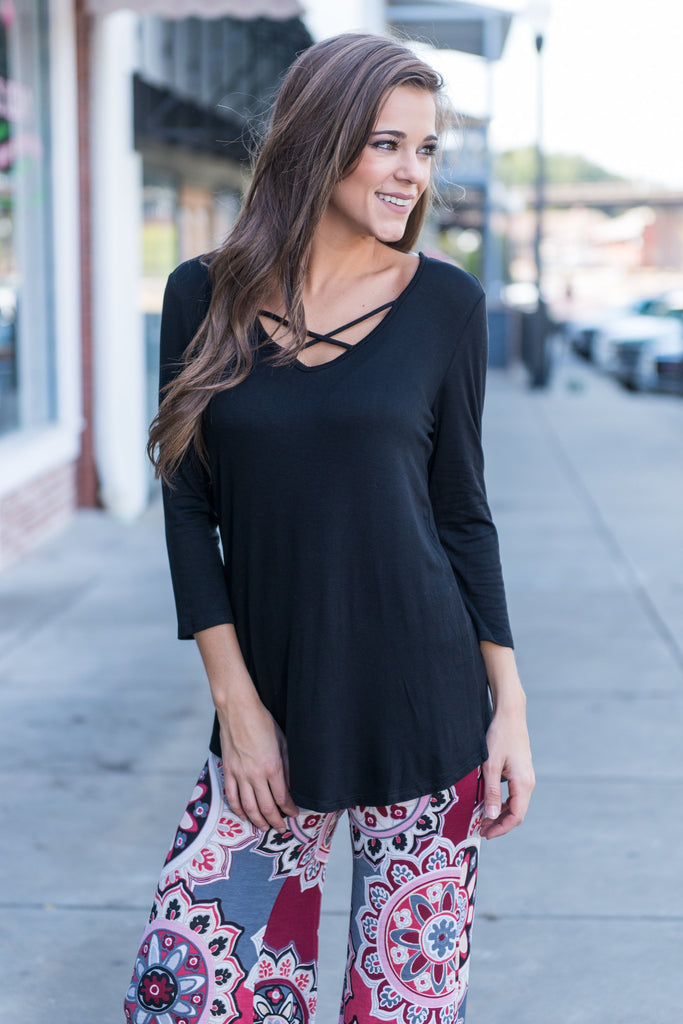 Need To Know Basis Top, Black – The Mint Julep Boutique