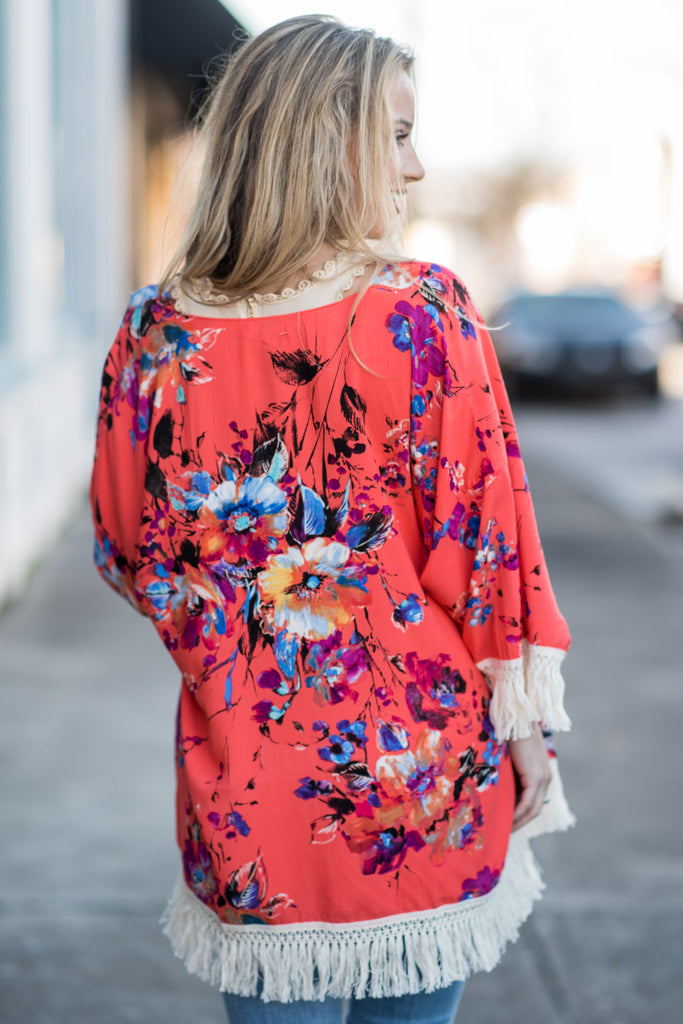 Record Beauty Kimono, Orange – The Mint Julep Boutique