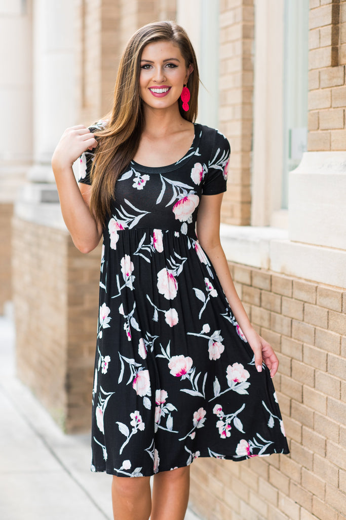 Flare For Fashion Midi Dress, Black – The Mint Julep Boutique