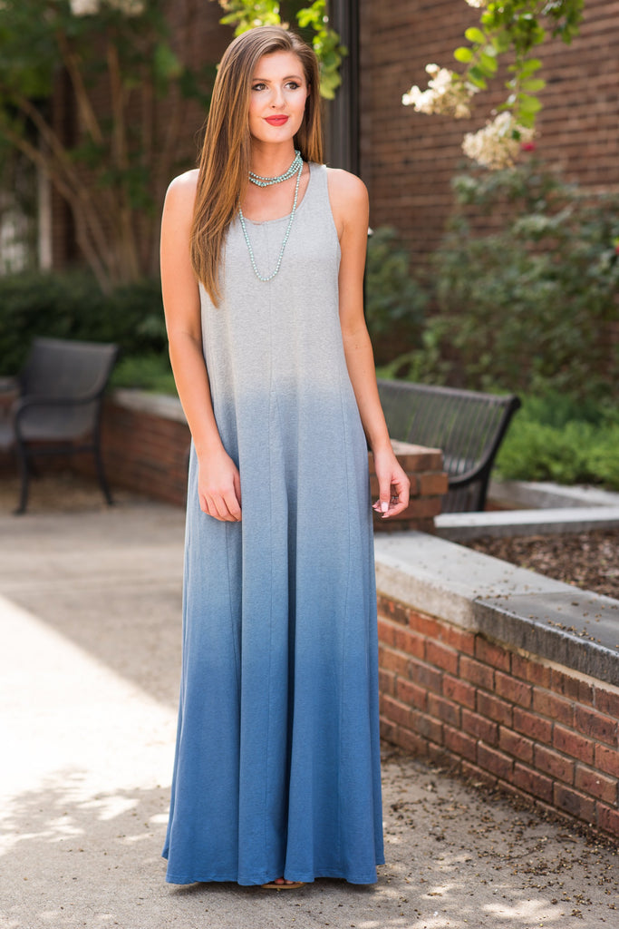 Fade To Reality Maxi Dress, Cool Gray – The Mint Julep Boutique