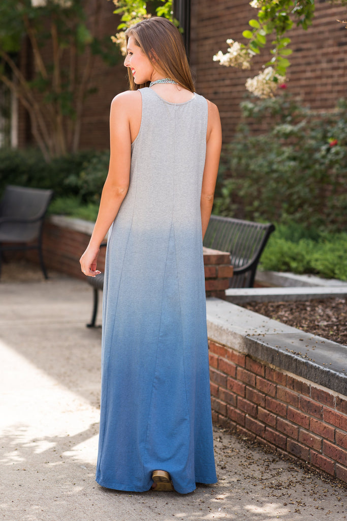 Fade To Reality Maxi Dress, Cool Gray – The Mint Julep Boutique