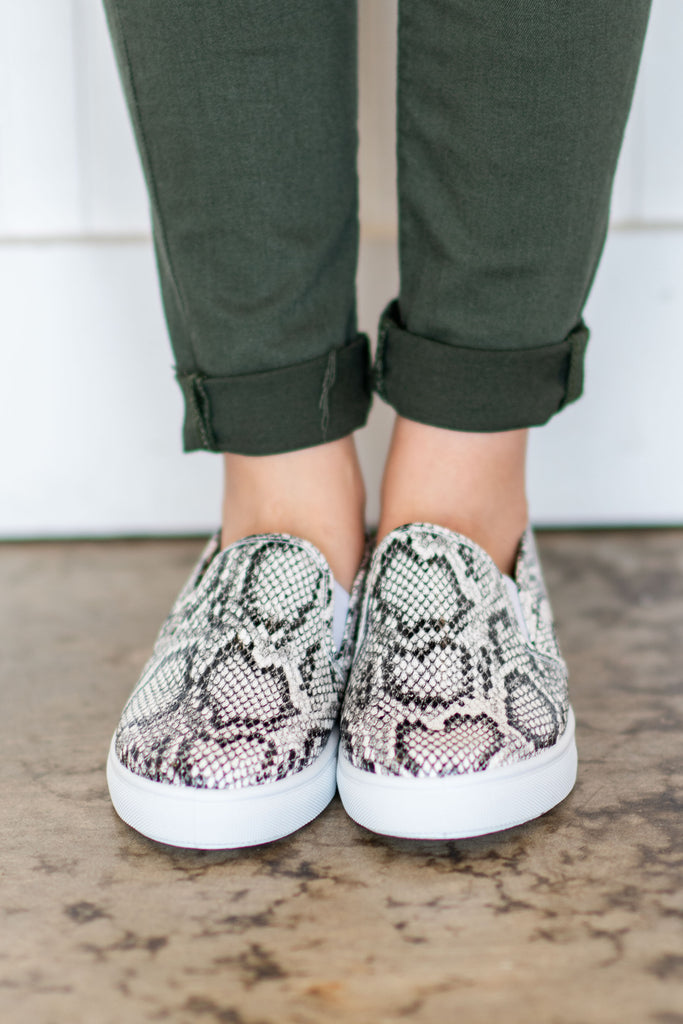 Call Of The Wild Sneakers, White Snakeskin – The Mint Julep Boutique