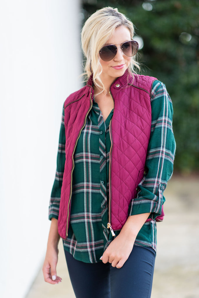 City Streets Vest, Burgundy – The Mint Julep Boutique