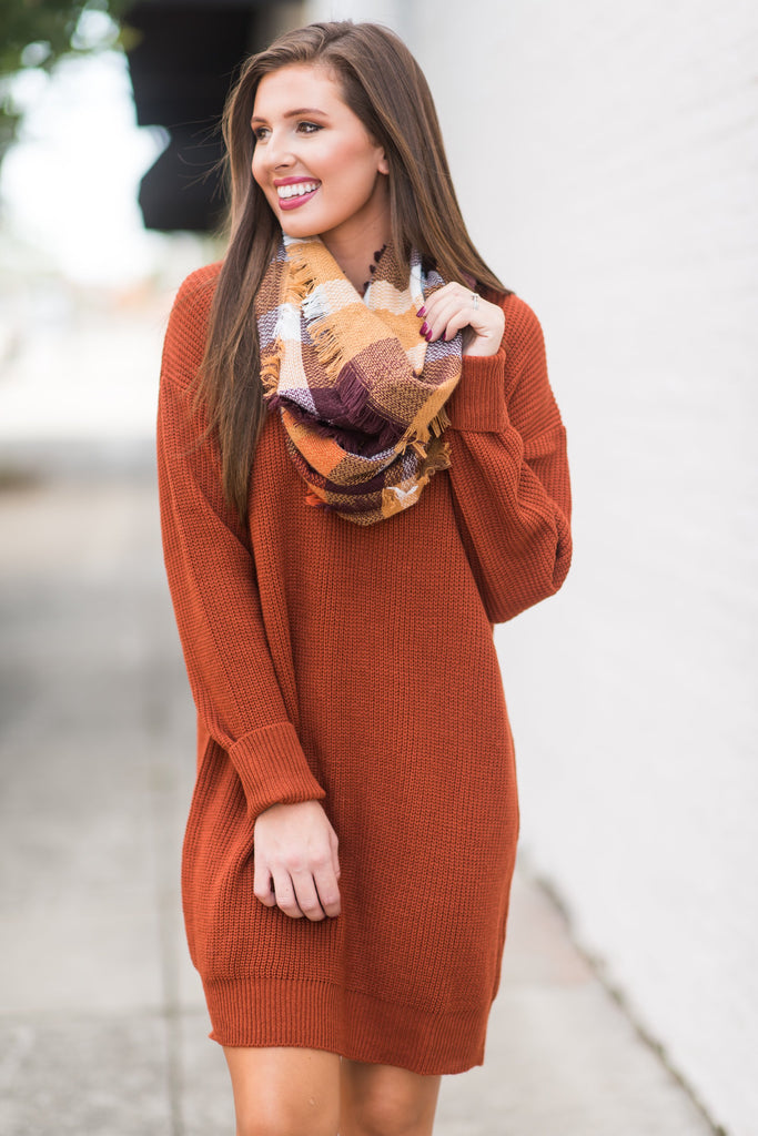 Winter Wonders Sweater Dress, Cinnamon – The Mint Julep Boutique